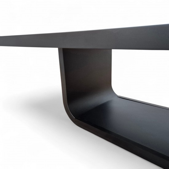 Grande Table De Réunion Laquée Noire Pour 20 Personnes