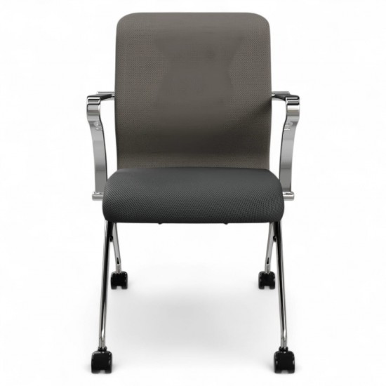 Ергономічний Стілець Для Переговорів З Металевим Каркасом Та 4 Колесами