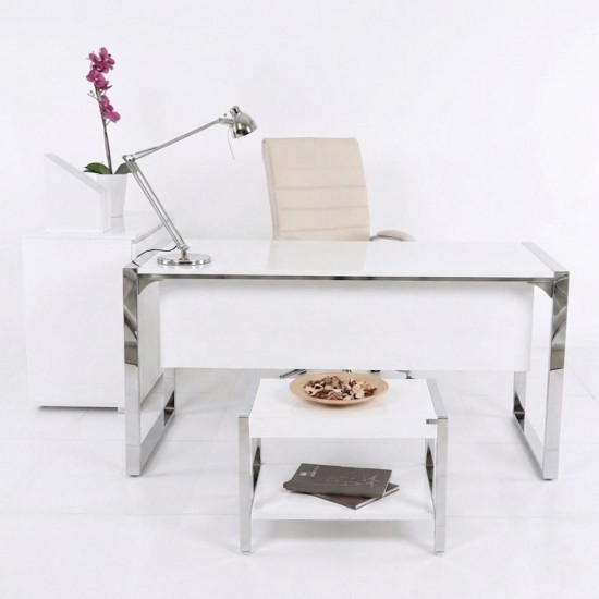 Bureau Du Personnel De L'Équipe Blanc Laqué