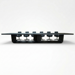 Grande Table De Réunion Laquée Noire Pour 20 Personnes