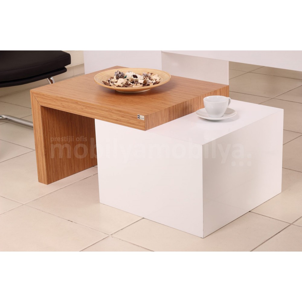 Captive Bamboo Chair Set Blanc