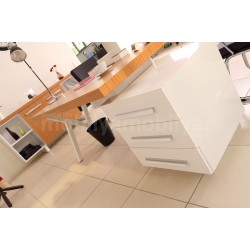 Captive Bamboo Chair Set Blanc