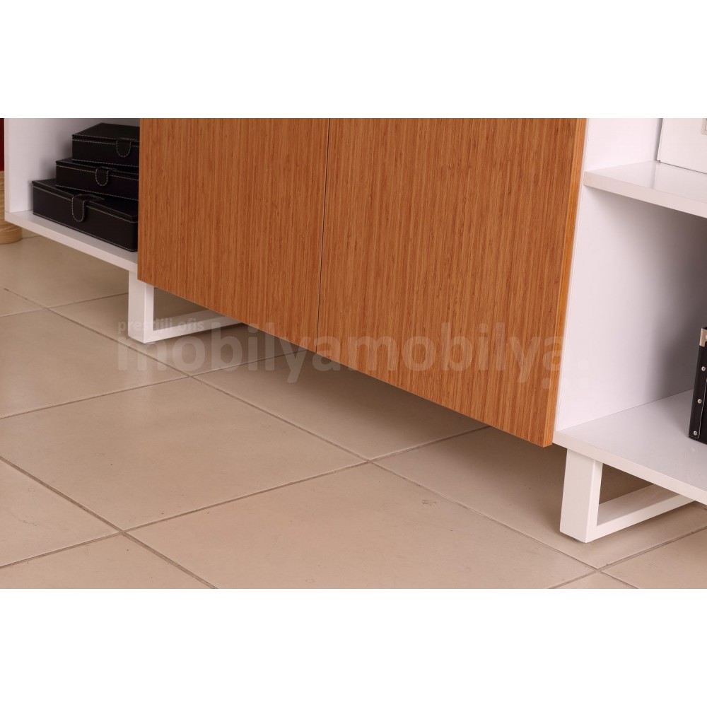 Captive Bamboo Chair Set Blanc