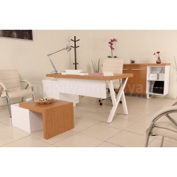 Captive Bamboo Chair Set Blanc