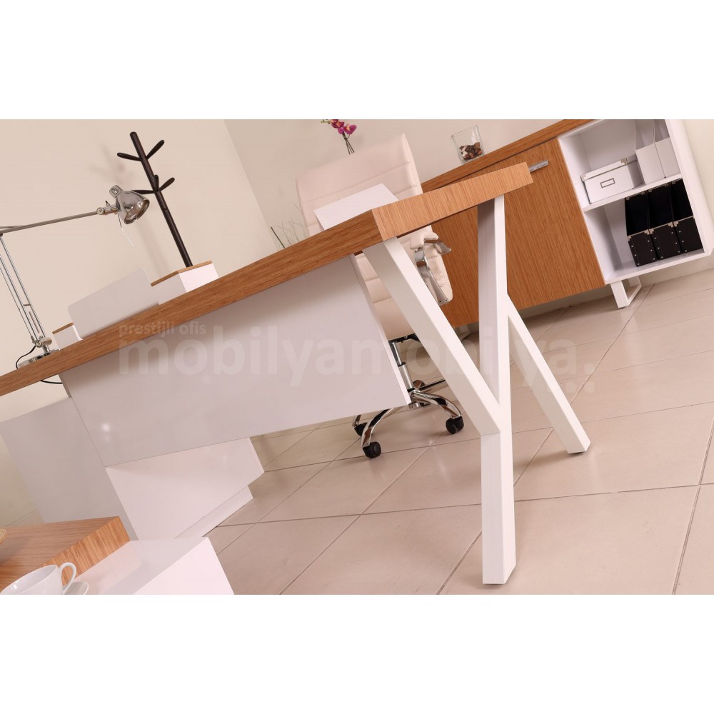 Captive Bamboo Chair Set Blanc