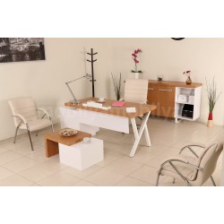 Captive Bamboo Chair Set Blanc