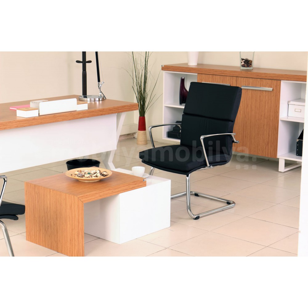 Chaise De Bureau Exécutif Canberra Bamboo White Line Tk.