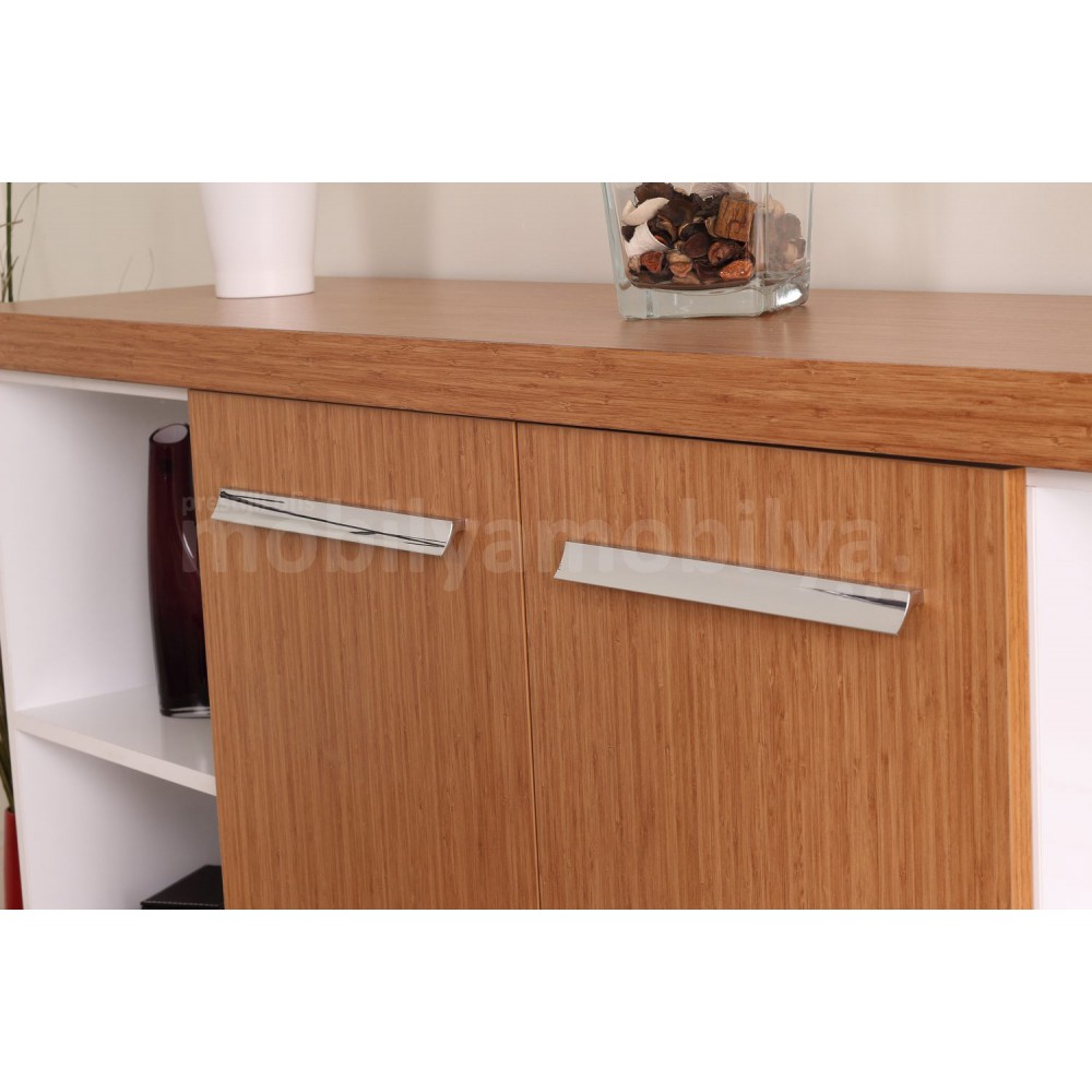 Chaise De Bureau Exécutif Canberra Bamboo White Line Tk.