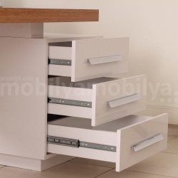 Chaise De Bureau Exécutif Canberra Bamboo White Line Tk.