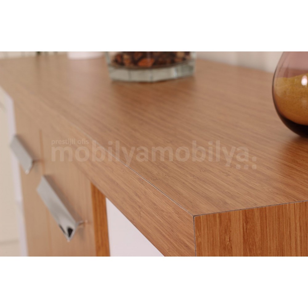 Chaise De Bureau Exécutif Canberra Bamboo White Line Tk.