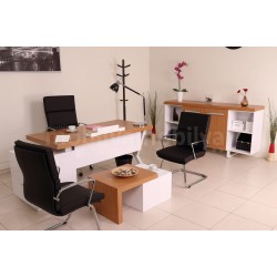 Chaise De Bureau Exécutif Canberra Bamboo White Line Tk.