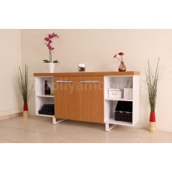 Chaise De Bureau Exécutif Canberra Bamboo White Line Tk.