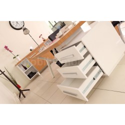 Chaise De Bureau Exécutif Canberra Bamboo White Line Tk.