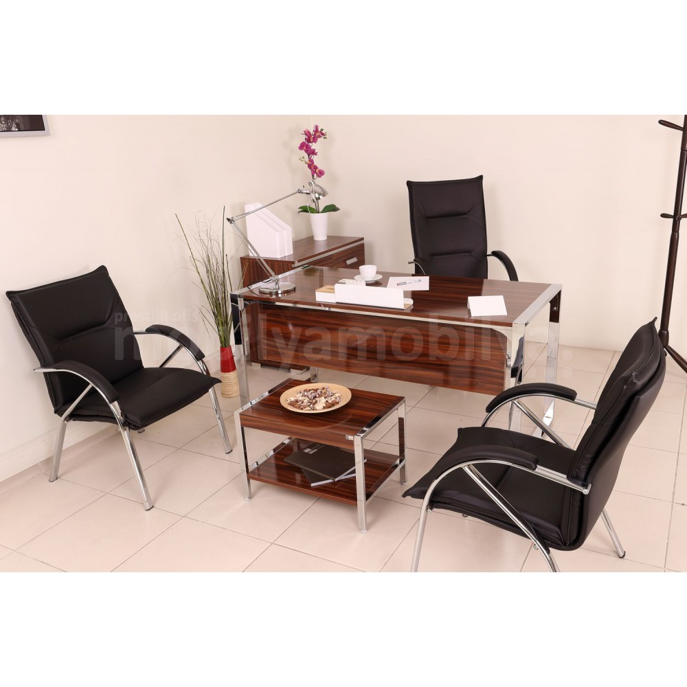 Bureau D'Istanbul Bureau Personnel De L'Équipe High Gloss Noyer