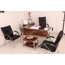 Bureau D'Istanbul Bureau Personnel De L'Équipe High Gloss Noyer