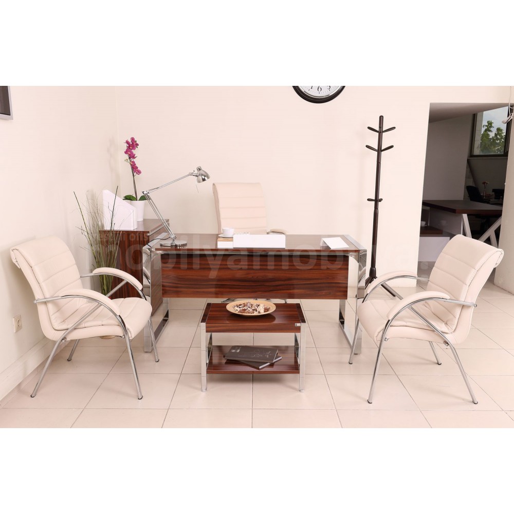 Bureau D'Istanbul Bureau Personnel De L'Équipe High Gloss Noyer