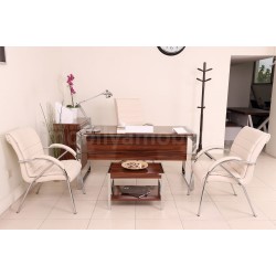 Bureau D'Istanbul Bureau Personnel De L'Équipe High Gloss Noyer