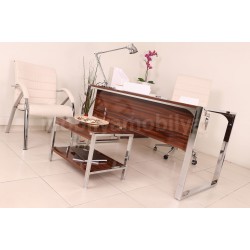 Bureau D'Istanbul Bureau Personnel De L'Équipe High Gloss Noyer