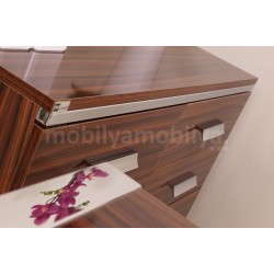 Bureau D'Istanbul Bureau Personnel De L'Équipe High Gloss Noyer