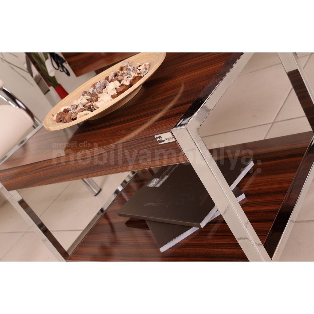 Bureau D'Istanbul Bureau Personnel De L'Équipe High Gloss Noyer