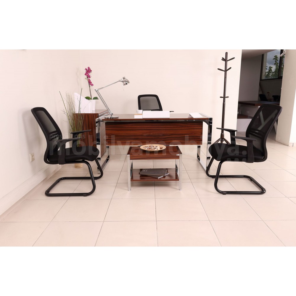 Bureau D'Istanbul Bureau Personnel De L'Équipe High Gloss Noyer