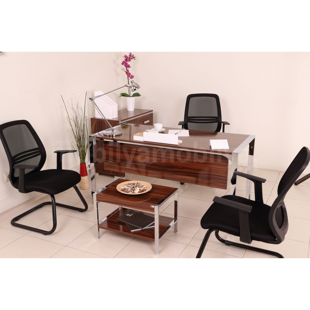 Bureau D'Istanbul Bureau Personnel De L'Équipe High Gloss Noyer