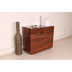 Bureau D'Istanbul Bureau Personnel De L'Équipe High Gloss Noyer